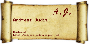 Andresz Judit névjegykártya
